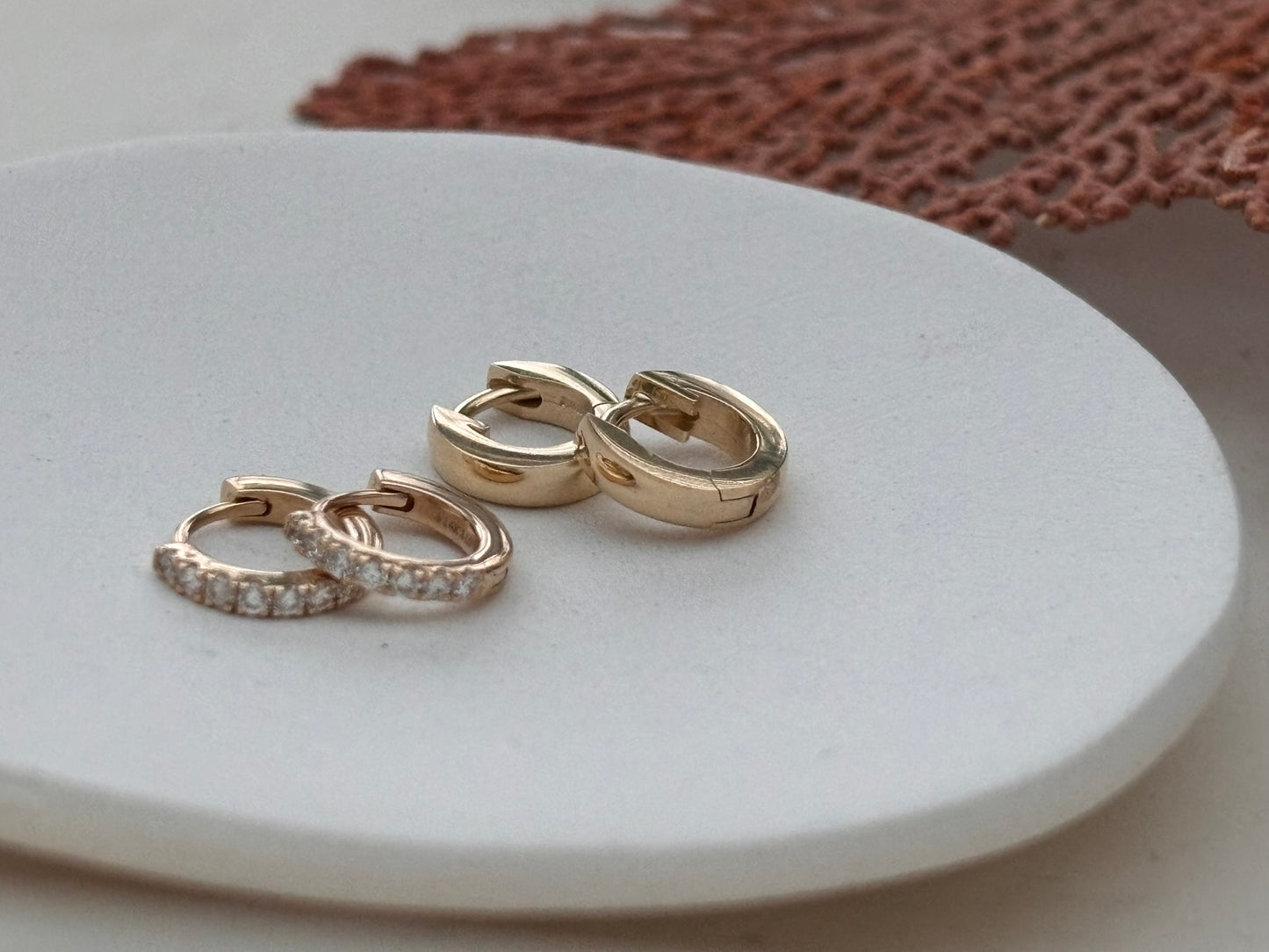 14k Petite Gold Huggie