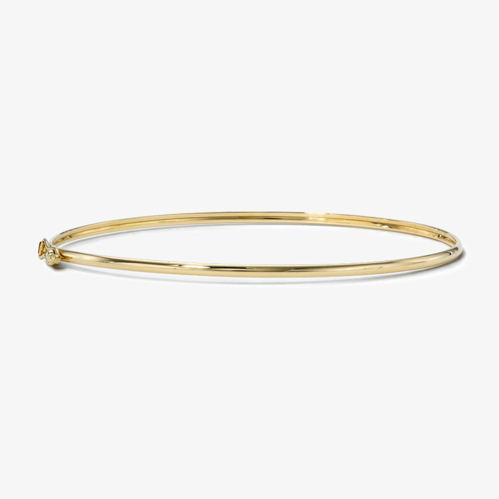 14k Gold Dainty Bangle with Clasp