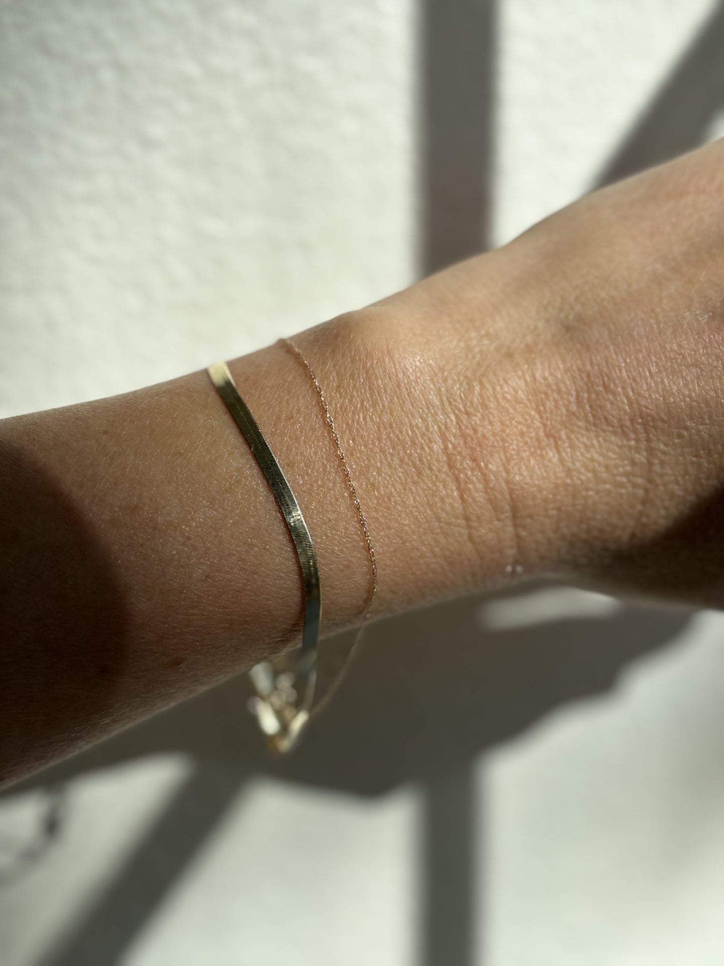 
                  
                    14k Gold Herringbone Bracelet
                  
                