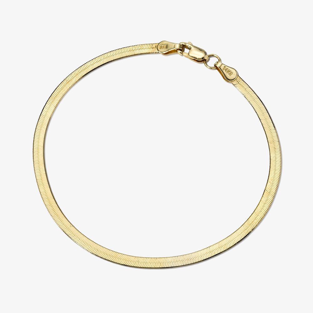 
                  
                    14k Gold Herringbone Bracelet
                  
                