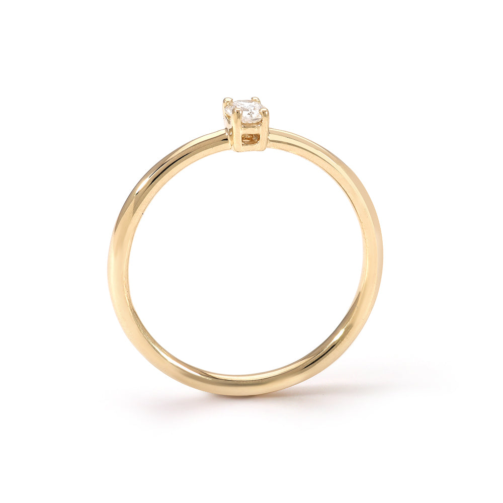 
                  
                    Petite Solitaire | Dainty Diamond Ring
                  
                
