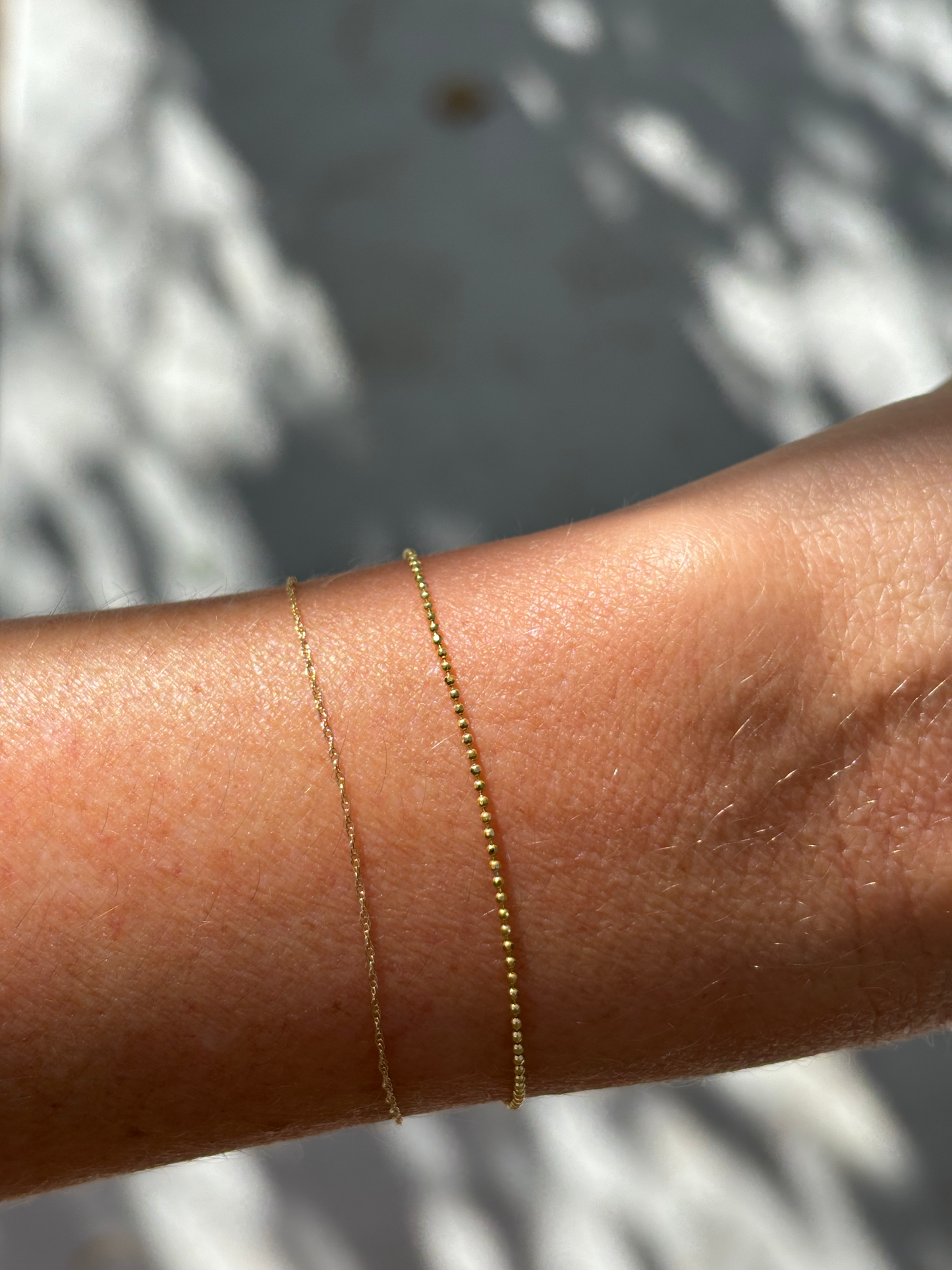 
                  
                    Solid 14k Gold Dainty Bead Bracelet
                  
                