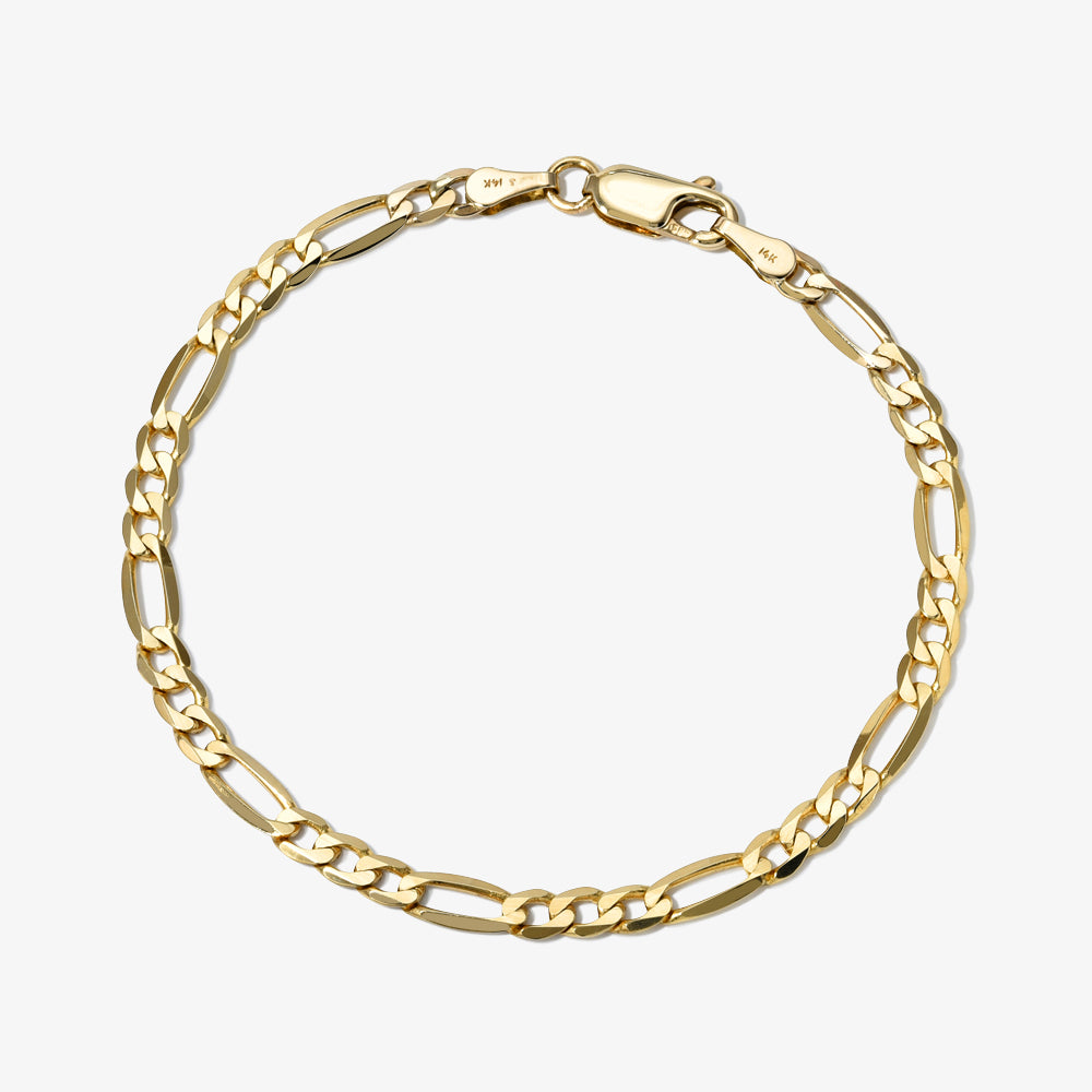 
                  
                    14k Solid Gold Figaro Chain Bracelet
                  
                